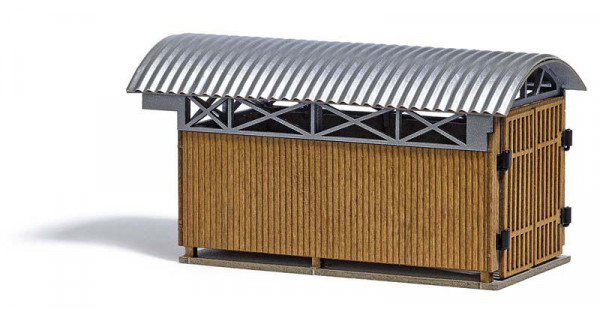 Busch 1622- Unterstand Echt Holz, Bausatz 78 x 39 x 41 mm