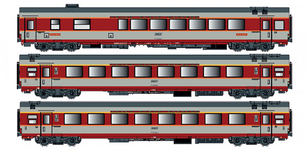 LSmodels 40802AC - 3er Set GC Personenwagen SNCF, Ep.IV, Jules Verne, C, AC