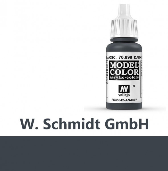 Vallejo 770898 - Model Color Farbe Schwarzblau, Matt, 17 ml