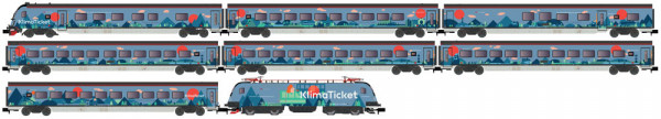 Hobbytrain H25226 - ÖBB Railjet Personenzug mit Rh 1116, 8-tleilig Ep.6, "Klimaticket"