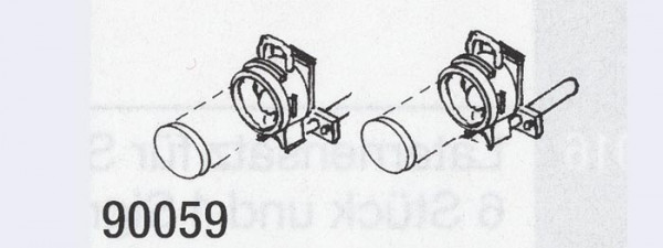 Weinert 90059 - 2x DRG Spitzenlicht m.Blendsch