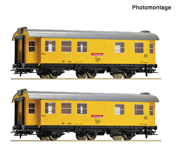 Roco 6200266 - DB-AG 2er Set Bauzugwagen DB Bahnbau E6