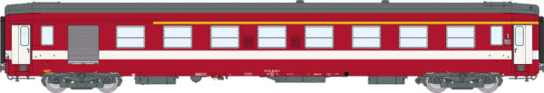 REE VB-489 - SNCF UIC Reisezugwagen 1.Klasse/Gepäck A7d (ex Capitole) rot mit gelber Linie Ep.4, wei