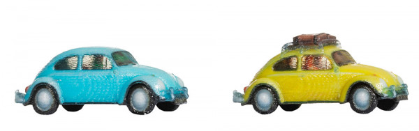 Noch 44605 - VW Käfer 2 Stück, blau und gelb