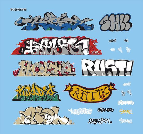 Artitec 10.359 - Graffiti 1:87 Abziehbilder