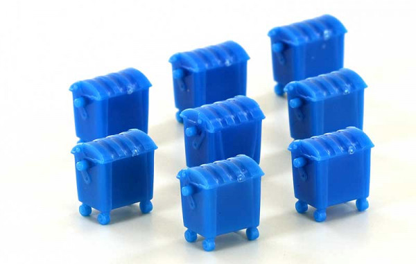 LC-Minis - LC46002 - 8er Set Mülltonnen, groß, blau