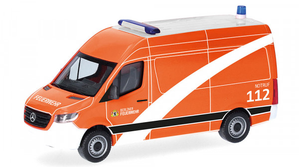 Herpa 099240 - Mercedes-Benz Sprinter 18 Kasten Hochdach NKTW "Berliner Feuerwehr"
