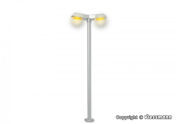 Viessmann 6098 - Straßenleuchte modern, doppelt, 2 LEDs gelb