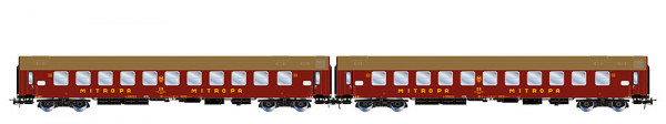 Rivarossi HR4419 - DR Set 2-teilig OSShD Schlafwagen WLAB rot ohne Zierlinien Ep. 4, "Mitropa"