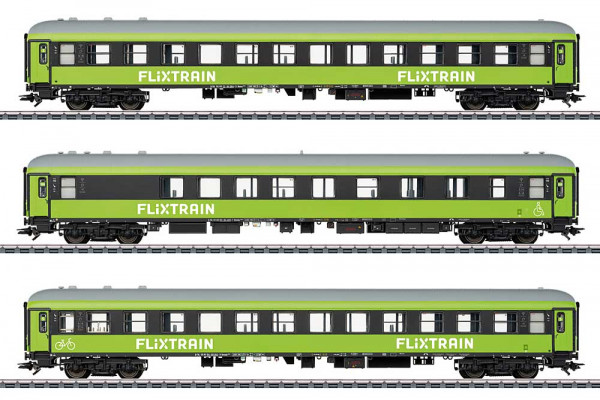 Märklin 42957 - DB AG Flixtrain Set 3-teilig Reisezugwagen Set 1 Ep.6