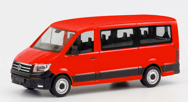 Herpa 095846 - VW Crafter Bus Flachdach, rot