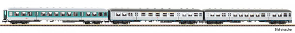Piko 40656 - N-3er Set Personenwg. Silberling 1x Mint + 2x Silber DB AG, V