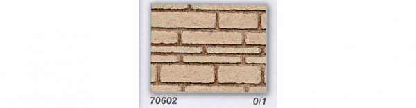 Heki 70602 - Behauene Natursteinmauer 50x25cm, 2 Stück, Heki-Dur