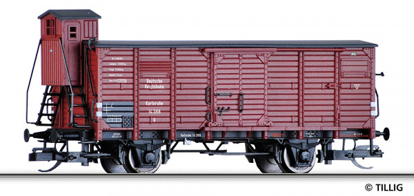 Tillig 17935 - Gedeckter Güterwagen G Karlsruhe der DRG, Ep. II