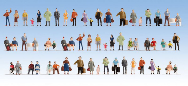 Noch 38401 - Mega-Spar-Set Figuren 60 Figuren (ohne Bänke)