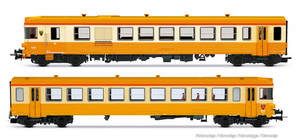 Jouef HJ2627 - SNCF, 2-tlg. Dieseltriebwagen X 4790, orange-graue Farbgebung