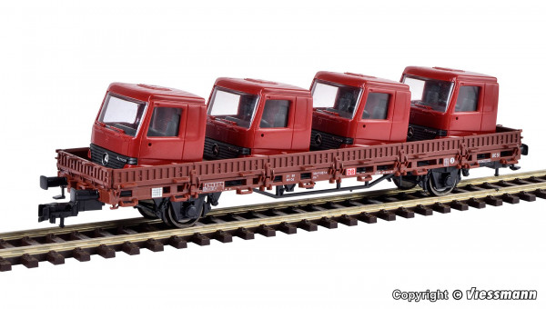 Kibri 26253 - Niederbordwagen mit Führerhäusern beladen, Fertigmodell