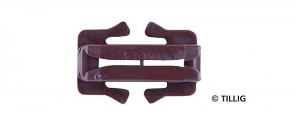 Tillig 83955 - Bettungsgleis braun - Isolierschienenverbinder (20 Stück)
