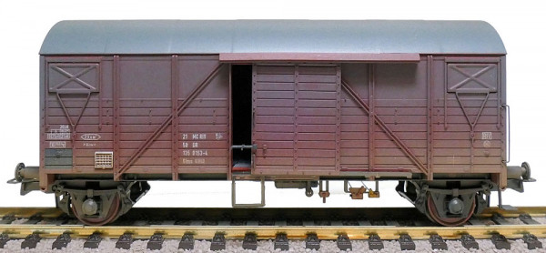 Exacttrain 22097 - DR gedeckter Güterwagen Glms Bremen MOD-Güterwagen Ep.4, verschmutzt