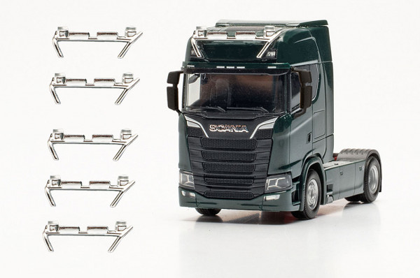 Herpa 054256 - Zub. Lampenbügel mit Signallichtern, chrom (6 Stück)