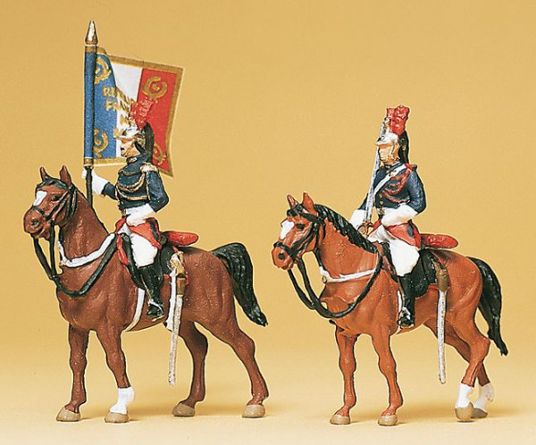 Preiser 10460 - Garde Républicaine zu Pferd. Fahnengruppe 2 teilig
