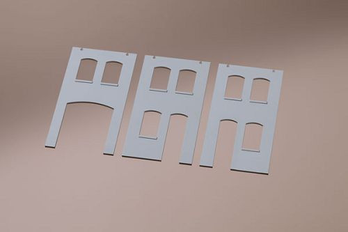 Auhagen 80707 - Wände 2322E, Wände 2323G und Wände 2322F geputzt