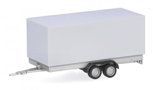 Herpa 052627-005 - PKW-Planenanhänger 2achs, weiß