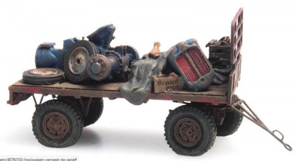 Artitec 487.601.03 - Strohanhänger verrostet (RIP-Serie) Fertigmodell aus Resin, lackiert