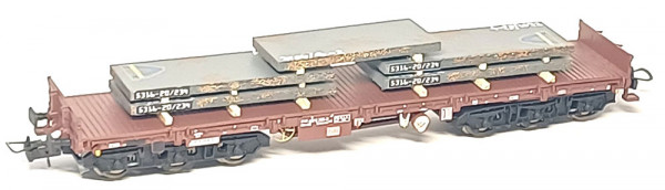 Loewe 2550 - Ladegut Panzerstahlplatten "RHEINSTAHL" / HO, 130 mm