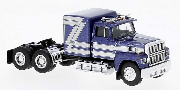 Brekina 85880 - Ford LTL 9000 metallic dunkelblau, silber, 1978,