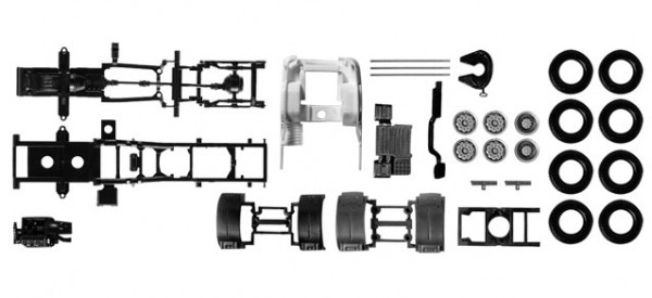 Herpa 082433 - Scania R Zugmaschinen-Fahrgestell (Vorlauf), 2 Stück