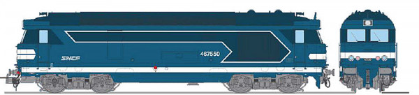 REE MB-248SAC - SNCF Diesellok BB67400 blau Spaghetti-Logo Ep.5, NEVERS, AC-digital + Sound