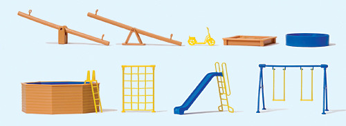 Preiser 17351 - Spielgeräte für Spielplatz und Garten, Bausatz