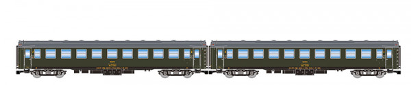 Arnold HN4515 - RENFE, 2-tlg. Set 5000-Wagen, 2 x BB4 2. Klasse, mit alten Faltenbälgen, grün
