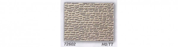 Heki 72602 - Bruchsteinmauer beidseitig geprägt, 50x25cm, 2 Stück, Heki-Dur