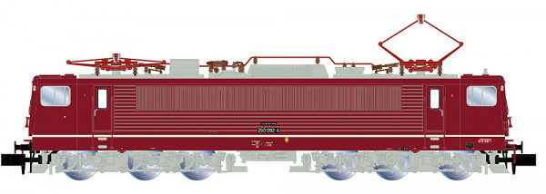 Arnold HN2693 - DR, Elektrolokomotive BR 250, mit Scherenstromabnehmern, dunkelrote Farbgebung