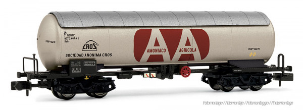 Arnold HN6722 - RENFE, 4-achs. Gaskesselwagen PRR, „AMONIACO ANHIDRO”, weiße Farbgebung