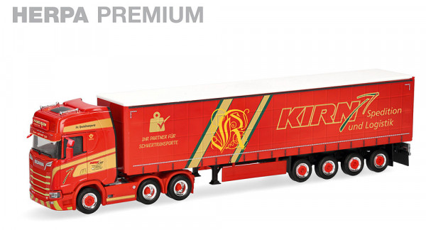 HERPA 962872 - PREMIUM Scania CS 20 Hochdach Gardinenplanen-Sattelzug "Hans Kirn" (D)