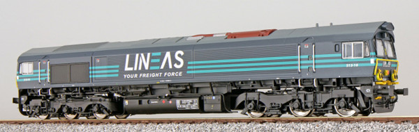 ESU 31283 - Lineas Diesellok 513-10 dunkelblau/türkis Ep.6, DC/AC mit Sound + Rauch