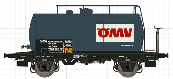 Exacttrain 20522 - ÖBB ÖBB 24m3 OMV Einheitsbauart Leichtbau-Kesselwagen Ep. IV