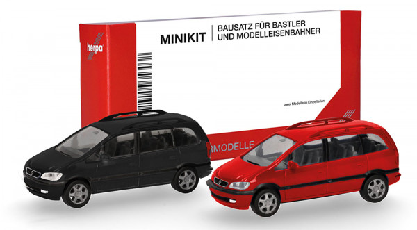 Herpa 013932-002 - MiniKit Opel Zafira schwarz und rot (2 Stück)