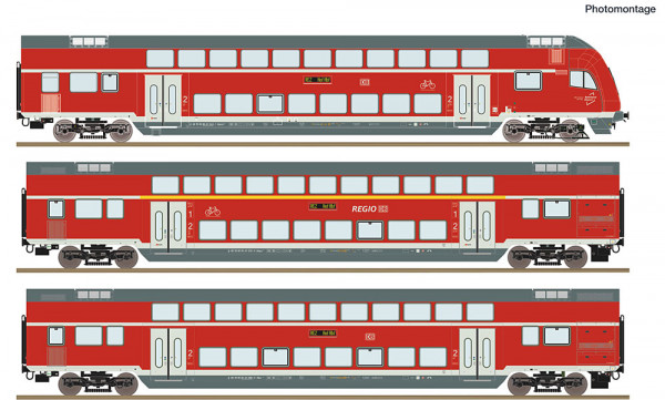 Roco 6210248 - DB-AG 3er Set Dosto RE2 DB AG DCC E6