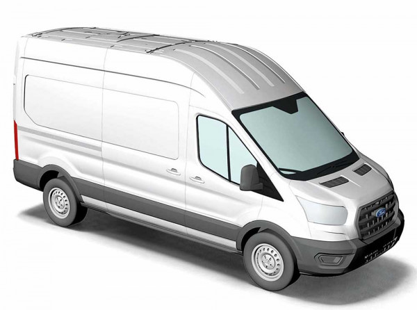 Busch 54502 - Ford Transit Kasten, Weiß