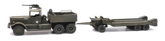Artitec 6870281 - UK M19 Diamond T mit Anhänger Fertigmodell aus Resin, lackiert