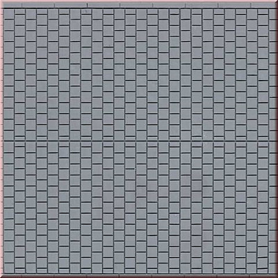 Auhagen 52223 - Fußsteigplatten grau Strukturfläche 10 x 20 cm 2 Stück
