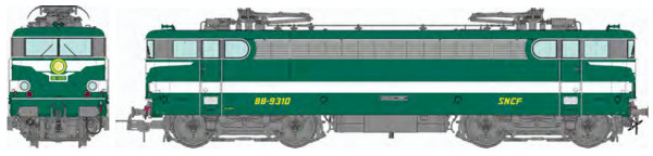 REE MB-264SAC - SNCF Ellok Reihe BB9310 Villeneuve grün Ep.3-4, AC-digital + Sound