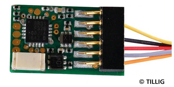 Tillig 66033 - Decoder m. Kabel, 6-polig