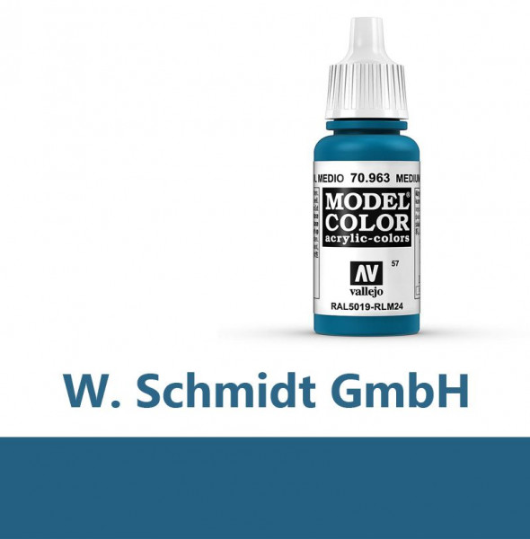 Vallejo 770963 - Model Color Farbe Enzianblau, hell, Matt, 17 ml