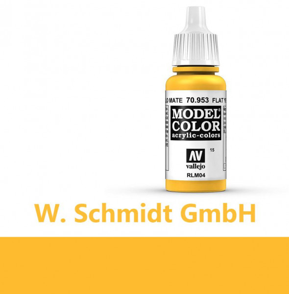 Vallejo 770953 - Model Color Farbe Signalgelb, Matt, 17 ml