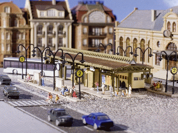 Vollmer 47580 - Busstation ohne Bus Bausatz N